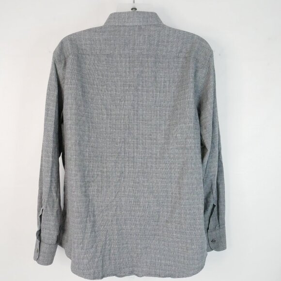 UNTUCKit Casalferro Shirt Mens XXL Gray Plaid Houndstooth Lt weight Flannel L/S - Picture 6 of 10